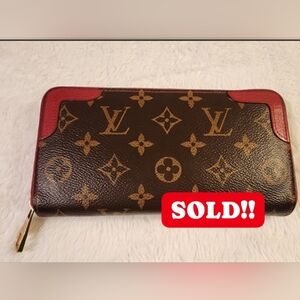SOLD!! LOUIS VUITTON Monogram Retiro Zippy Long Wallet